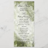 Green Annabelle Hydrangea Floral Wedding Programme Programmakaart (Voorkant)