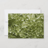 Green Annabelle Hydrangea Floral Wedding RSVP (Achterkant)