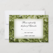 Green Annabelle Hydrangea Floral Wedding RSVP (Voorkant)
