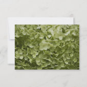 Green Annabelle Hydrangea Floral Wedding RSVP Kaartje (Achterkant)