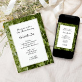 Green Annabelle Hydrangea Flower Baby shower Kaart