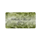 Green Annabelle Hydrangea Flower Wedding Etiket (Voorkant)