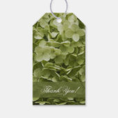 Green Annabelle Hydrangea Flower Wedding Label Cadeaulabel (Voorkant)