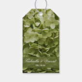 Green Annabelle Hydrangea Flower Wedding Label Cadeaulabel (Achterkant)
