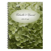 Green Annabelle Hydrangea Flower Wedding Notitieboek (Voorkant)