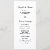 Green Annabelle Hydrangea Flower Wedding Programme Programmakaart (Achterkant)