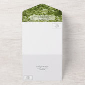 Green Annabelle Hydrangea Flowers Wedding All In One Uitnodiging (Buitenkant)