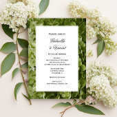 Green Annabelle Hydrangea Flowers Wedding Kaart