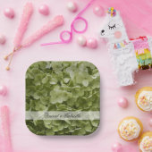 Green Annabelle Hydrangea Flowers Wedding Papieren Bordje (Feest)