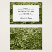 Green Annabelle Hydrangea Wedding Charity Favors Visitekaartjes (Voorkant /achterkant)