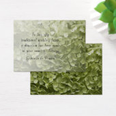 Green Annabelle Hydrangea Wedding Charity Favors Visitekaartjes (Bureau)