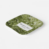 Green Annabelle Hydrangea Wedding Papieren Bordje (Gebogen)