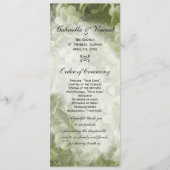 Green Annabelle Hydrangea Wedding Programme Programmakaart (Voorkant)