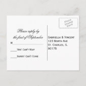Green Annabelle Hydrangea Wedding RSVP Uitnodiging Briefkaart (Achterkant)