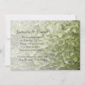 Green Annabelle Hydrangea Wedding Save the Date (Voorkant)