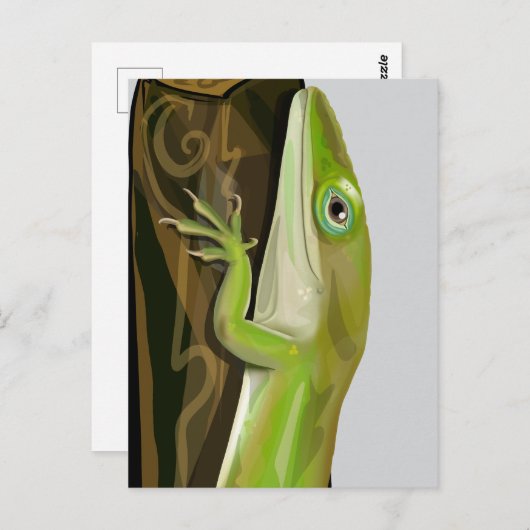 Green Anole Lizard Briefkaart (Voorkant / Achterkant)