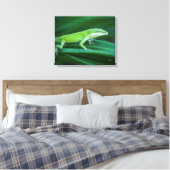 Green Anole Lizard Canvas Afdruk (Insitu (Slaapkamer))