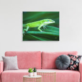 Green Anole Lizard Canvas Afdruk (Insitu (Woonkamer))