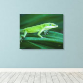 Green Anole Lizard Canvas Afdruk (Insitu (Houten vloer))