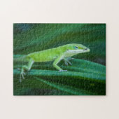 Green Anole Lizard Legpuzzel (Horizontaal)