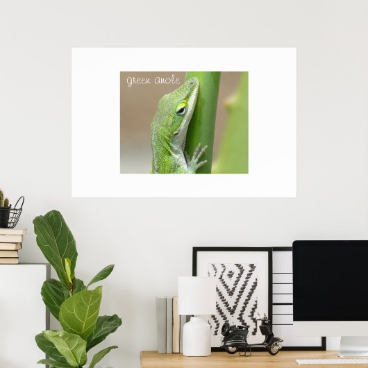 Green Anole Poster (Thuiskantoor)