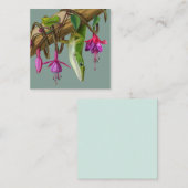 Green anole with Fuchsias Informatiekaartje (Voorkant / Achterkant)