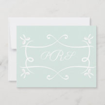 Green Antoinette Elegant Emblem Filigree Note Kaar
