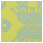 Green Aomba Monster Fabric Stof (Close Up)