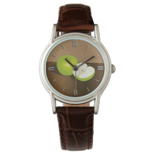 Green Apple-and-a-Half stilstaand leven Horloge