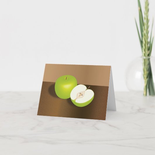 Green Apple-and-a-Half stilstaand leven Kaart (Voorkant)