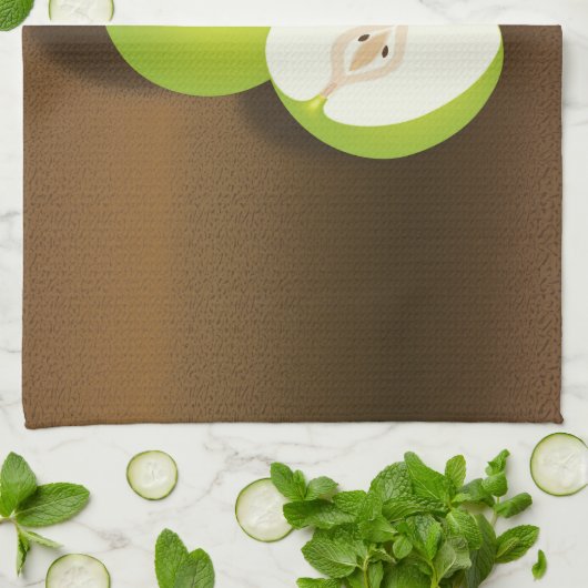 Green Apple-and-a-Half stilstaand leven Theedoek (Gevouwen)