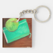Green Apple and Journal Sleutelhanger (Achterkant)