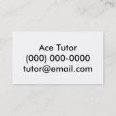 Green Apple & Books Tutor Visitekaartje (Achterkant)