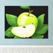 Green Apple Canvas Afdruk (Insitu (Houten vloer))