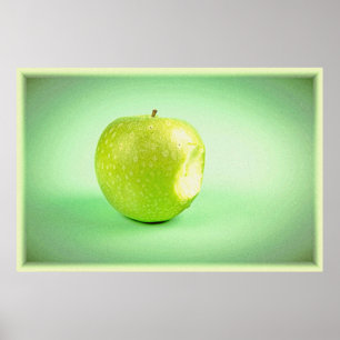 "Green Apple" Cute Photo. Bestel nu Poster
