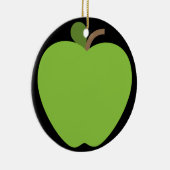 Green Apple Emoji Keramisch Ornament (Rechts)