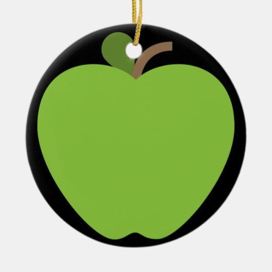 Green Apple Emoji Keramisch Ornament (Voorkant)