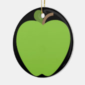 Green Apple Emoji Keramisch Ornament (Links)