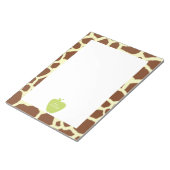 Green Apple Giraffe Teacher Notitieblok (Schuin)