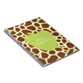 Green Apple Giraffe Teacher Notitieboek (Rechterzijde)
