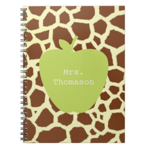Green Apple Giraffe Teacher Notitieboek