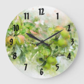 Green Apple Kitchen Clock Grote Klok (Voorkant)