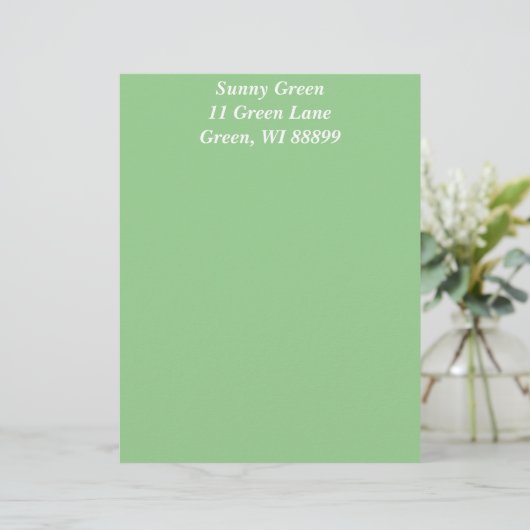 Green Apple Letterhead Sjabloon Custom Briefhoofd (Staand voorkant)