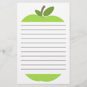 Green Apple Lined Stationery Briefpapier