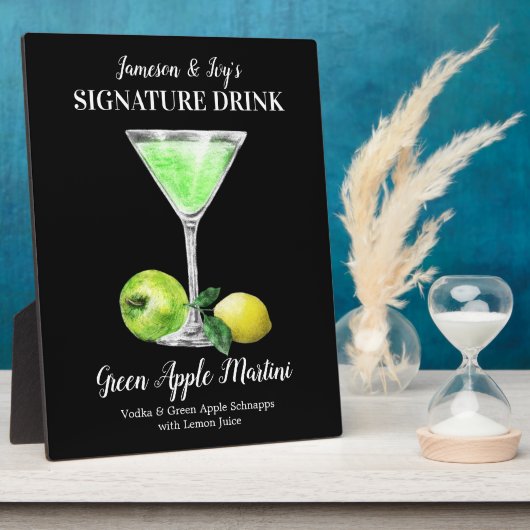 Green Apple Martini ・ PERSONALIZE deze Drink Fotoplaat (Zijkant)