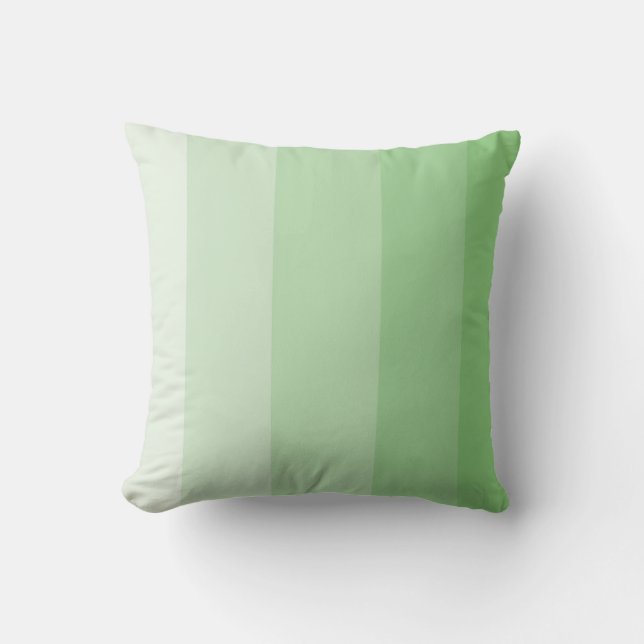 Green Apple Ombre Stripe Kussen (Voorkant)