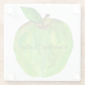 Green Apple Onderzetter Glazen Onderzetter (Achterkant)