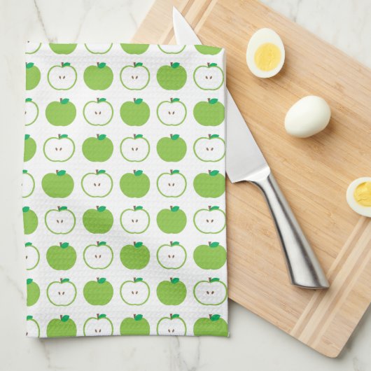 Green Apple Pattern Kitchen Towel Theedoek (Quarter Fold)