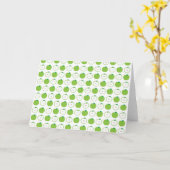 Green Apple Pattern Wenskaart - Blank Inside Kaart (Gele Bloem)