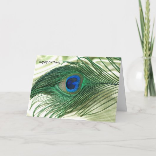 Green Apple Peacock Sill Life Kaart (Voorkant)